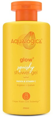 Aqualogica Glow+ Squishy Shower Gel with Papaya & Vitamin C-Deeply Cleansed & Hydrated Skin(250 ml)
