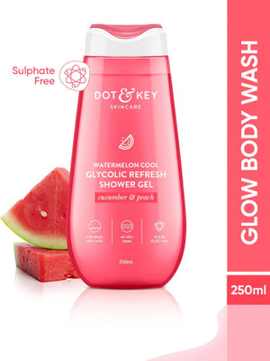 Dot & Key Watermelon +Glycolic Fresh & Cool Shower Gel For Glowing Skin for All Skin Types(250 ml)