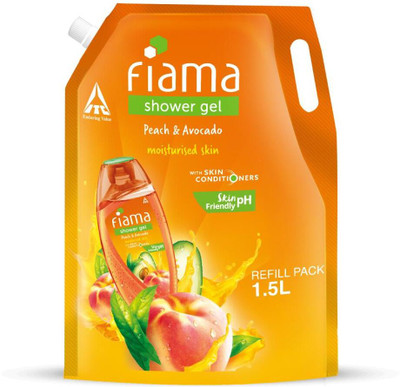 FIAMA Shower Gel Peach & Avocado, Body Wash Pouch  (1.5 L) For Rs. 314 @ 65 %