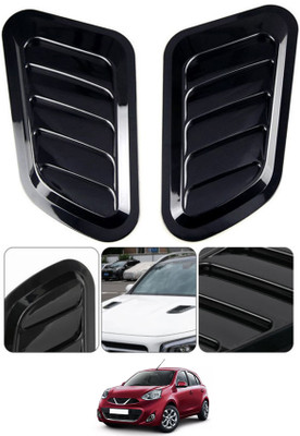 ABJD Car Black Styling Air Flow Intake Scoop 2Pcs Bonnet For Micra-Nissan-2010-2020 Boonet Scoop