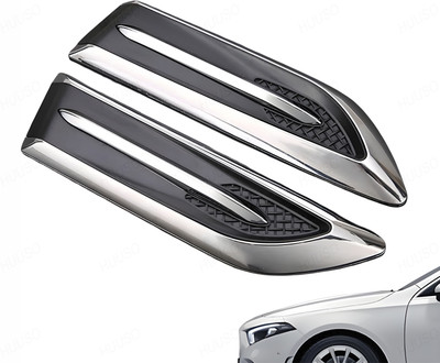 HUUSO Side Fender Trim V-619 Chrome Finish Side Scoop