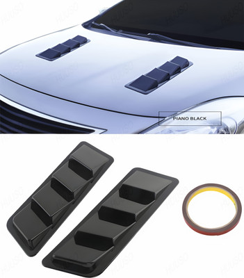 HUUSO Car Air Flow Vent Model-028 Black Car Styling Fender Hood Decorative Boonet Scoop