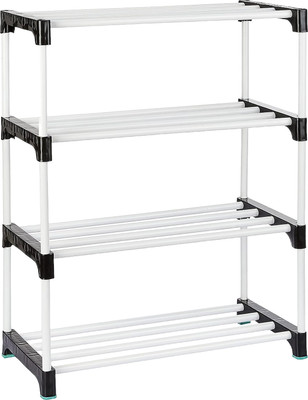 LOTSPEK 4 Layer Bookshelf Rack Children Bookcases File Rack for Office Plastic Open Book Shelf(Finish Color - Blue, DIY(Do-It-Yourself))