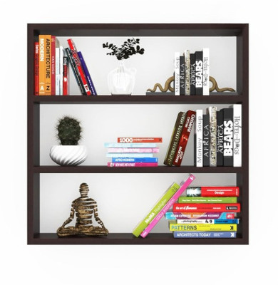 LCWDECOR Decorative Book Shelves Engineered Wood Open Book Shelf(Finish Color - Wenge, DIY(Do-It-Yourself))