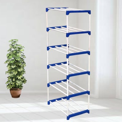 CMerchants -6RACK Metal Open Book Shelf(Finish Color - BLUE, DIY(Do-It-Yourself))