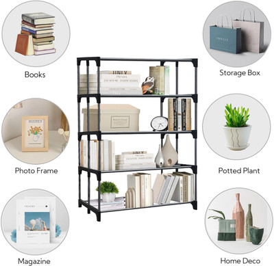 Philoshop BOOKCASES Metal Open Book Shelf(Finish Color - COPPER-BLACK, DIY(Do-It-Yourself))