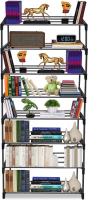 KOnline BOOKCASES Metal Open Book Shelf(Finish Color - DARK-BLACK, DIY(Do-It-Yourself))