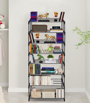 Sanam Store BOOKCASES Metal Open Book Shelf(Finish Color - DARK-BLACK, DIY(Do-It-Yourself))