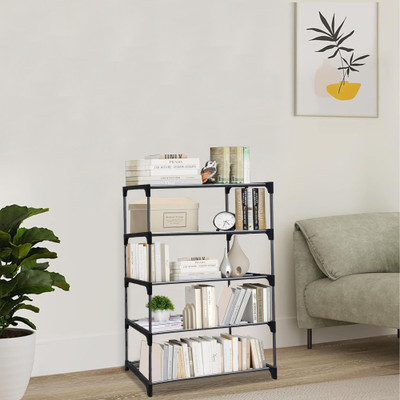 Sanam Store BOOKCASES Metal Open Book Shelf(Finish Color - COPPER-BLACK, DIY(Do-It-Yourself))