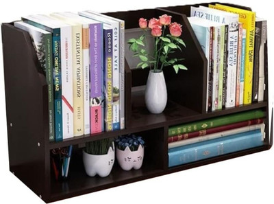 UniShop Unishop Bookshelf Large-Capacity 2 Tiers 5 Grid Engineered Wood Open Book Shelf(Finish Color - Brown, DIY(Do-It-Yourself))