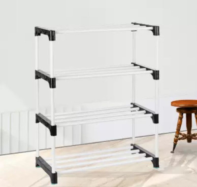 ZENVEXYO Space-Saving Plastic Open Book Shelf(Finish Color - BLACK, DIY(Do-It-Yourself))