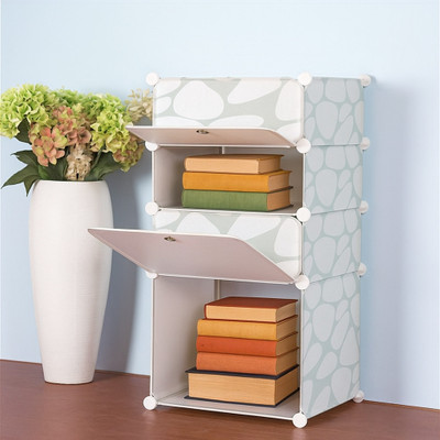 Sampri 4 Layer Simple Bookshelf/Multipurpose Rack/Children Bookcases/File Rack Office Metal Open Book Shelf(Finish Color - White, DIY(Do-It-Yourself))