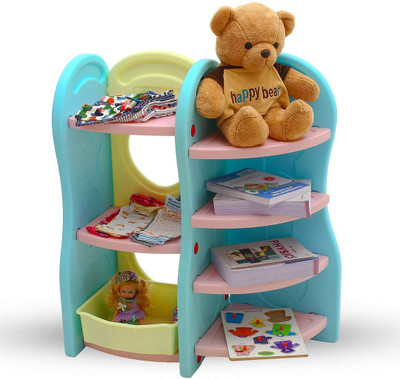 baybee Ergo Multi Purpose Storage Toy Organizer Box and Racks for Kids Room Plastic Open Book Shelf(Finish Color - Multicolor, DIY(Do-It-Yourself))