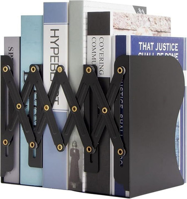 STANCRAY METAL EXPANDABLE FILE BOOK PEN STAND Metal Semi-Open Book Shelf(Finish Color - BLACK, Pre-assembled)