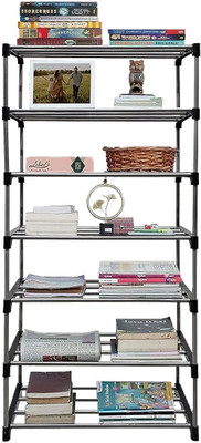 EXPOSURE BOOK SHELF 7 LAYER COLLAPSIBLE Metal Open Book Shelf(Finish Color - GREYISH BLACK, DIY(Do-It-Yourself)) deal from flipkart