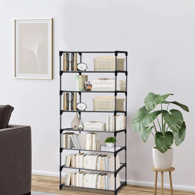 KOnline BOOKCASES Metal Open Book Shelf(Finish Color - DARK-BLACK, DIY(Do-It-Yourself))