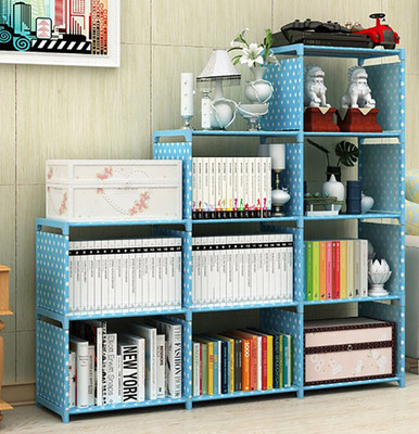 Pali Plastic Metal 8 Shelf Book Organizer Plastic Open Book Shelf(Finish Color - Blue, DIY(Do-It-Yourself))