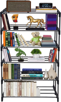 Philoshop Metal-Bookshelf Metal Open Book Shelf(Finish Color - Gray, DIY(Do-It-Yourself))