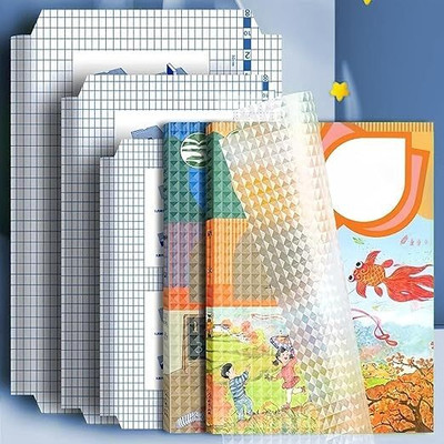 Shreeyogi [30Pcs]Book Biding Transparent Paper Sticker Book waterproof Protective cover Acrylic Soft Touch Canvas Pad (Set of 30)(TRANSPARENT)