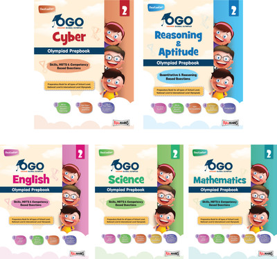 Full Marks OGO Olympiad Books for Class 2 | Combo of 5 Books (Math, Science, English, Reasoning & Cyber) - Engaging Guides with Practice Papers, Interactive Exercises & Concept Videos for 2024-25(Paperback, Full Marks)