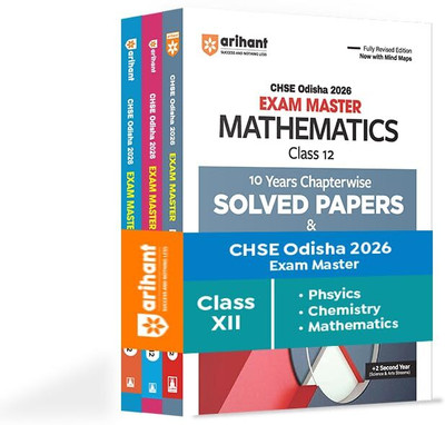 Arihant CHSE Odisha Master Physics, Chemistry and Mathematics Class 12 Exam 2026 | With 10 Years Chapterwise Solved Papers and 10 Sample Papers | Fully Revised Edition with Mind Maps | +2 Second Year | English Medium(Paperback, Er. RC Behera, Ashish Kumar, Er. Ravindra Sahoo) Arihant CHSE Odisha Master Physics, Chemistry and Mathematics Class 12 Exam 2026 | With 10 Years Chapterwise Solved Papers and 10 Sample Papers | Fully Revised Edition with Mind Maps | +2 Second Year | English Medium(Paperback, Er. RC Behera, Ashish Kumar, Er. Ravindra Sahoo)