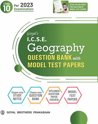 Goyals ICSE Geography Question Bank with Model Test Papers, Class 10(Paperback, GOYAL BROTHERS PRAKASHAN)