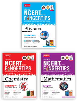 MTG Objective NCERT at your FINGERTIPS Physics, Chemistry & Mathematics (Set of 3 Books) - NCERT JEE Trend Indicator, Notes with HD Pages, Exam Archive & MCQs | JEE Books (Based on NCERT Latest Pattern For 2025 Exam)(Paperback, MTG Editorial Board)