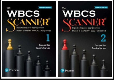 WBCS Scanner Volume 1 and 2, Includes Previous Year Question Papers of Prelims 1999-2023 Fully Solved, 11th Edition(English, Paperback, Kar Sutapa)