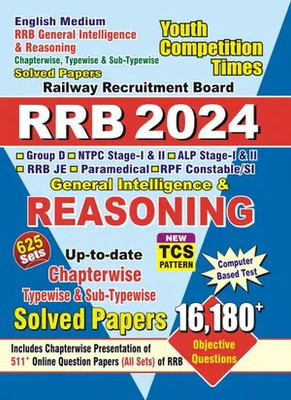 Youth Competition Times RRB General Intelligence & Reasoning | Chapterwise Solved Papers | Objective Questions | English Medium |2024(BOOK, YCT)