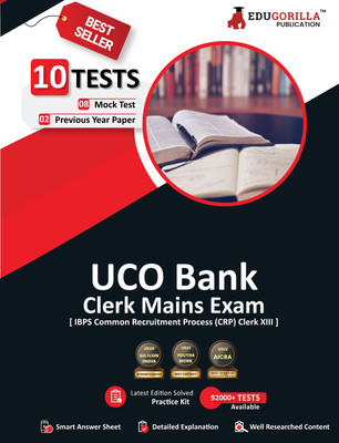 UCO Bank Clerk Mains (IBPS CRP PO/MT XIII) Book  - (IBPS Clerk CRP XIII) - 8 Full Length Mock Tests and 2 Previous Year Papers with Free Access to Online Tests(English, Paperback, Edugorilla Prep Experts)