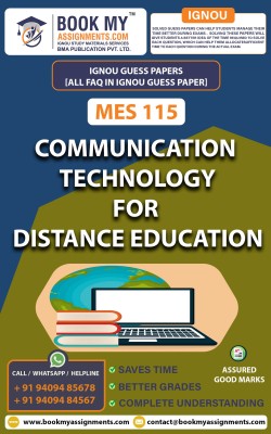 IGNOU MES 115 Communication Technology for Distance Education | Guess Paper | Important Question Answer | Master of Arts (Education)(MAEDU)(Paperback, BMA Publication)