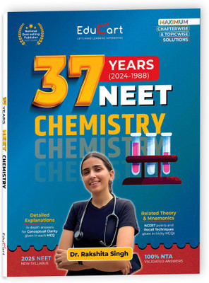 Educart NEET 37 Years Chemistry Solved Papers (PYQs) Chapterwise and Topicwise for NEET 2026 Exam(English, Paperback, Dr. Rakshita Singh|Educart)