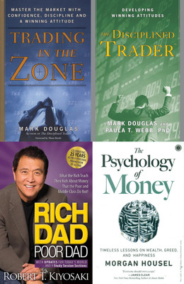 Trading in the Zone + The Disciplined Trader + Rich Dad Poor Dad + The Psychology Of Money - Combo Of 4 Books(Paperback, Mark Douglas, Morgan Housel, Robert T. Kiyosaki)