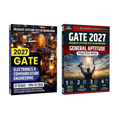 GATE Electronics & Communication Engineering (ECE) & General Aptitude  - 2027 | Last 31 Years (1996 to 2026) | Best Seller Previous Year Solved Paper for GATE Electronics & Communication Engineering Exams in India | Section & Topic-wise Sorted Previous Year Questions Papers with Detailed Solutions |
