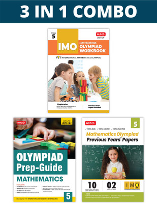 MTG International Mathematics Olympiad (IMO) Workbook, Prep-Guide & Previous Years Papers (PYQs) with Mock Test Paper Class 5 - SOF Olympiad Books For 2024-25 Exam (Set of 3 Books)(Paperback, MTG Editorial Board) MTG International Mathematics Olympiad (IMO) Workbook, Prep-Guide & Previous Years Papers (PYQs) with Mock Test Paper Class 5 - SOF Olympiad Books For 2024-25 Exam (Set of 3 Books)(Paperback, MTG Editorial Board)