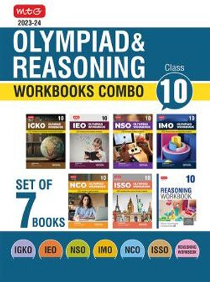 MTG Olympiad Workbook and Reasoning Book Class 10 Combo for NSO-IMO-IEO-NCO-IGKO-ISSO (Set of 7 Books) - SOF Olympiad Preparation Books For 2023-2024 Exam(Paperback, MTG Editorial Board)