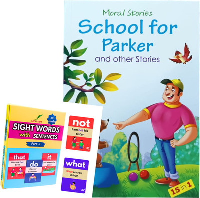 Sight words flash cards and Moral story Books for kids English learning(Paperback, Alka)