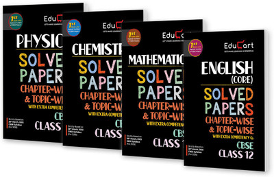 Educart CBSE Class 12 Chapter-Wise Solved Papers 2025-26 – Physics, Chemistry Mathematics and English Based on new Syllabus 2026(Paperback, Arvind Sir, Educart)