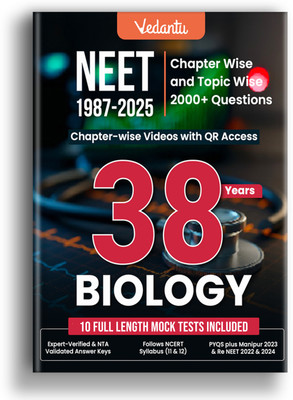 Vedantu 38 Years NEET Biology PYQs (1987–2025) | 2000+ Qs, Videos, 10 Mocks(Paperback, Vedantu)