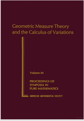 Geometric Measure Theory and the Calculus of Variations(English, Hardcover, unknown)