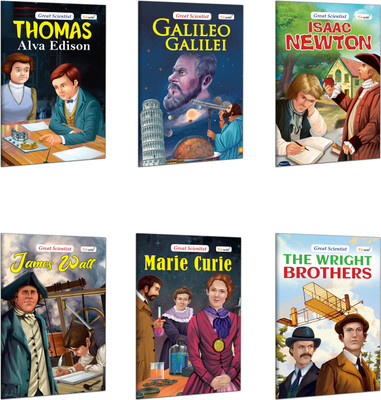 Books for young learners :(Great Scientists) Galileo Galilei, Issac Newton, James Watt, Marie Curie, The Wright Brothers and Thomas Alva Edison - Scientists Book, Educational Learning book(Combo of 6)(Paperback, GOWOO)