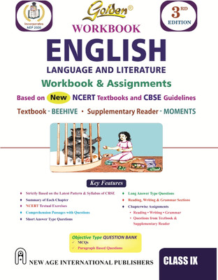 Golden English Workbook and Assignment: Language and Literature Based on NEW NCERT Textbook Beehive and Moments for Class - 9 (For 2024 Final Exams)(Paperback, Dhaiya, R.C.)