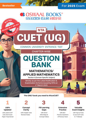 Oswaal Nta Cuet (Ug) Chapterwise Question Bank Mathematics/Applied Math(English, Paperback, Jain P)