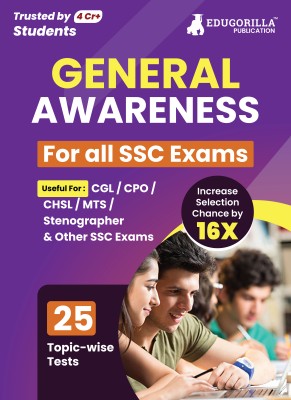 General Awareness For SSC Book  - 2024 (English Edition) - 25 Solved Topic-wise Tests For SSC CGL, CPO, CHSL, MTS, Stenographer and Other SSC Exams with Free Access to Online Tests(English, Paperback, Edugorilla Prep Experts)