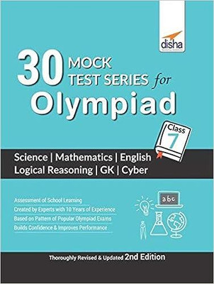 30 Mock Test Series for Olympiads Class 7 Science, Mathematics, English, Logical Reasoning, GK & Cyber 2nd Edition(English, Paperback, Disha Experts)
