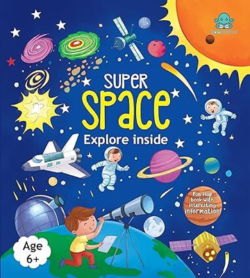 Booktopus Lift-the-Flap Learning Book - Super Space Knowledge Book for Kids - Interactive Learning Books 6+ Years - Educatio(English, Paperback, BOOKTOPUS)