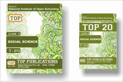 TOP NIOS Class 10 Social Science 213 Guide + TOP 20 Most Important Question Answers (Mini Book) - Set of 2 Books(Paperback, TOP Publications)