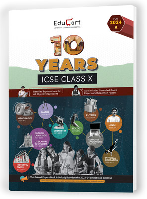 Educart Icse 10 Year  - ICSE Class 10 Solved Paper 2024(English, Hardcover, unknown)