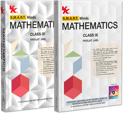 S.M.A.R.T. Minds Mathematics Class 9th CBSE Textbook and Addendum (with Audio Visual Learning Resources) by Parijat Jain (IIT Delhi & IIM Ahmedabad)(Paperback, Parijat Jain)