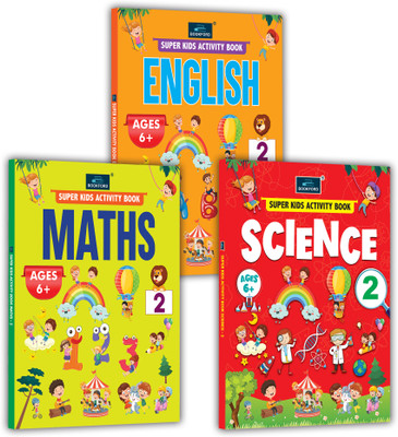 Super Kids Activity Book -2 for Kids ( Set of 3 ) - Maths Science & English - 6 years to 8 years Kids(Paperback, BOOKFORD PUBLICATIONS PVT. LTD.)
